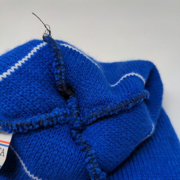 Cap America Men's Knit Beanie Hat Cap Blue Sweetwater Made in USA Pom Pom - Picture 13 of 13